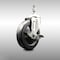 Service Caster 5 Inch 316SS Soft Rubber Wheel Swivel 10mm Threaded Stem Caster with Brake SCC-SS316TS20S514-SRS-TLB-M1015 - alternate 1